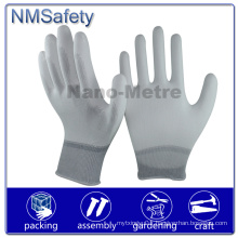 Nmsafety Palm Fit PPE White PU Coated Work Safety Glove